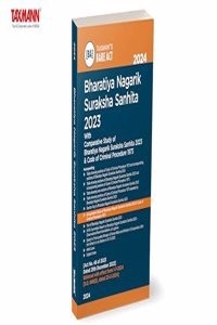Taxmann's Bharatiya Nagarik Suraksha Sanhita (BNSS) 2023 â€“ Comprehensive Legal Resource ft. Bare Act | Comparative Study of BNSS & CrPC | Section-wise Tables | Section/Alphabetical Key | Subject Index (Paperback) | Released: 26 Feb 2024